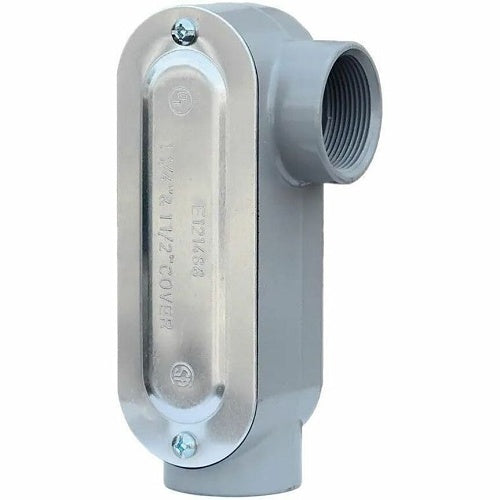 Dottie LL150CG Conduit Adapter, 1-1/2\\" Ll Threaded Conduit Body with Cover and Gasket
