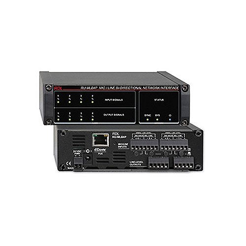 RDL RU-MLB4P Dante Mic/Line Bi-Directional Network Interface Image of RL-RUMLB4P