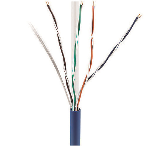 ADI PRO 0E-CMP6BLR CAT6 Plenum Cable, 23/4 Solid BC, Unshielded, UTP, CMP/FT6, 1000\' Express Box, Blue