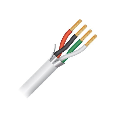 Paige 222040310 22/2pr Stranded, Overall Shielded, Plenum Rated, White Jacket, 1000' Box