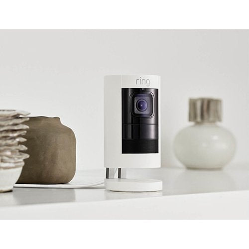 Ring 1080HD Stick up Plug-In Camera with Way Talk, Indoor / Outdoor, White (B07RM61WQ7)