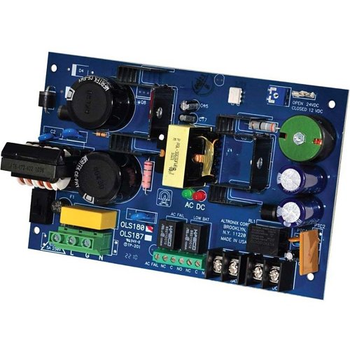Altronix OLS180220 Power Supply/Charger, Single Output, 12/24VDC 6A, 220VAC, Board Image of AX-OLS180220