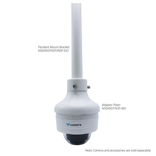 Luminys N5D-4LAVC 4MP LumiCloud LumiLuxSmart Dome IP Camera, 2.7-12mm Motorized Varifocal Lens, 256GB Onboard Storage