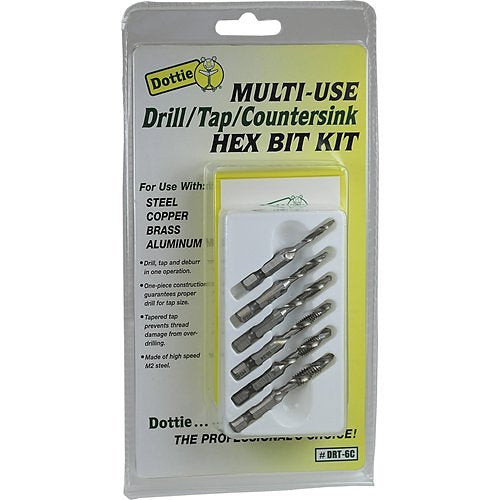 Dottie Drill/Tap Hex Bit Kit Image of LH-DRT6C