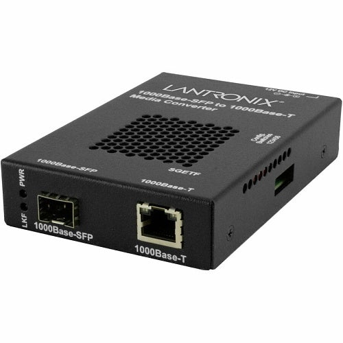 Lantronix SGETF1014-110-JP SGETF Series Stand-Alone Gigabit Ethernet Media Converter, 1000Base-T (RJ-45) to 1000Base-LX, 1310nm, Singlemode SC Latin America Power Cord, 10km