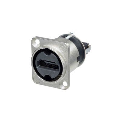 NEUTRIK NAHDMI-W HDMI Feedthrough Adapter, D-Shape Housing, IP65 Rated, Nickel Plating