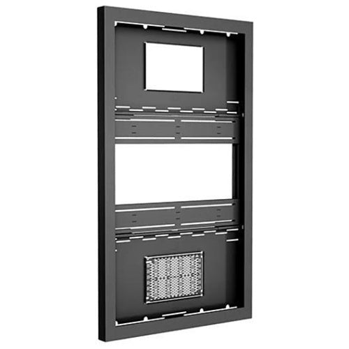 Chief LW75UBPG Impact 75\\" On-Wall Portrait Kiosk with Protective Glass, Black