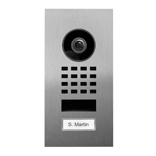 DoorBird D1101V Flush-Mount IP Video Intercom, Stainless Steel V2A Brushed