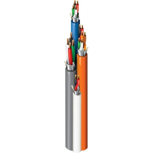 Belden 538AFS Access Control Cable, Riser-CMR, 3-18 AWG pairs, 4-16 AWG conductors, 4-18 AWG conductors, 2-18 AWG conductors, Shielded, Banana Peel, 1000\'