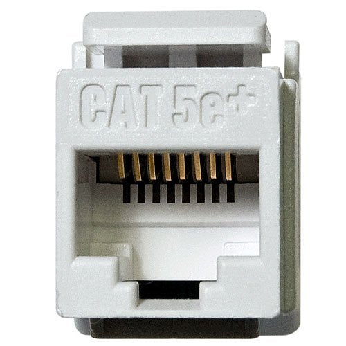 Legrand-On-Q RJ45 Cat 5e Keystone Connector, White 50-Pack Image of H4-WP3450WH5