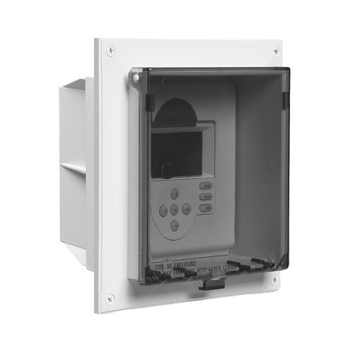 Arlington DBLVM2C 2-Gang Non-Metallic Exterior Keypad Enclosure, 5 x 5\\" Inside Size, Clear