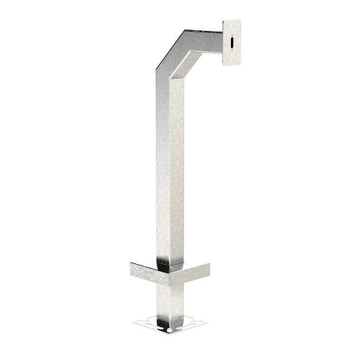Pedestal Pro 33PE1-PDK-01-304 42\\" Stainless Gooseneck Pedestal for Surface Mount RDRSR, Silver