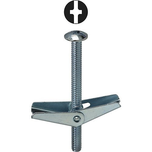 Dottie 1/4\'\' x 3\'\' Phillips/Slotted Mushroom Head Toggle Bolt Image of LH-TBC43