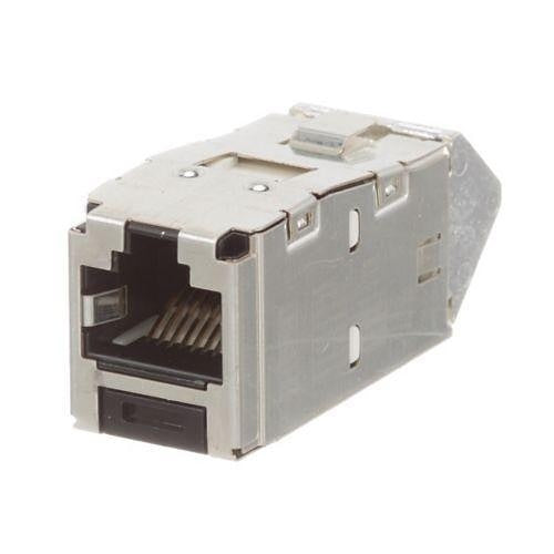Panduit CJSUD688TGY  Mini-Com Jack Module, CAT6 Up/Down, Shielded, 45° Angled