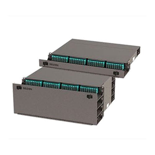 Belden AX105563 FX Ultra HD 1U Patch Panel Housing, Empty, Black Image of 7B-AX105563