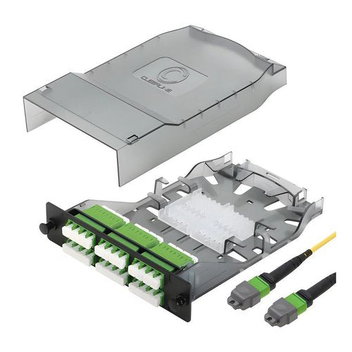 Cleerline CTG-MTLC2X12-SMA-U HD MTP Elite 24-Fiber Cassette, SM(OS2), 2x12F MTP Male to 24 Quad LC/APC, Type Universal
