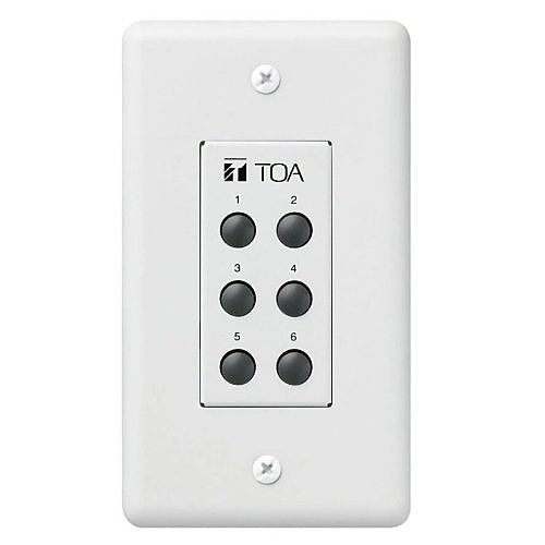 TOA ZM-9001B00 6-Button Remote Control Switch Panel for 9000 Series Amplifiers