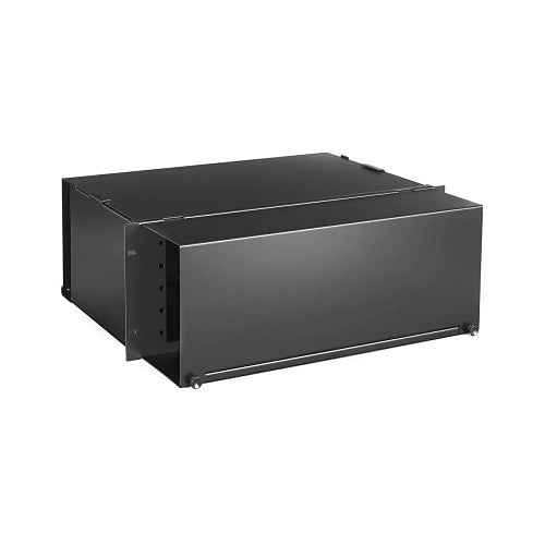 Hubbell FTR4U15SP 4U Fiber Optic Rack Mount Tray with Cover 15FSP Openings, Black