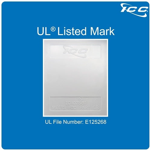 ICC IC107BC1IV 1-Port Surface Mount Box for Wide and Slim Profile Keystone Jacks (Sold Separately), Compact Outlet for Voice and Data Connections, 25-Pack, Ivory