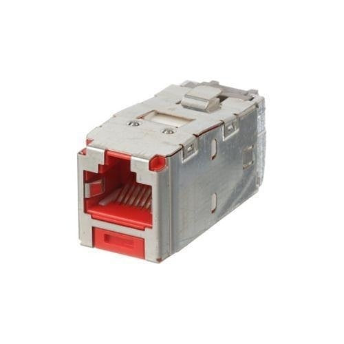 Panduit CJS688TGRDY 8-Position Mini-Com, CAT6, Shielded, Red
