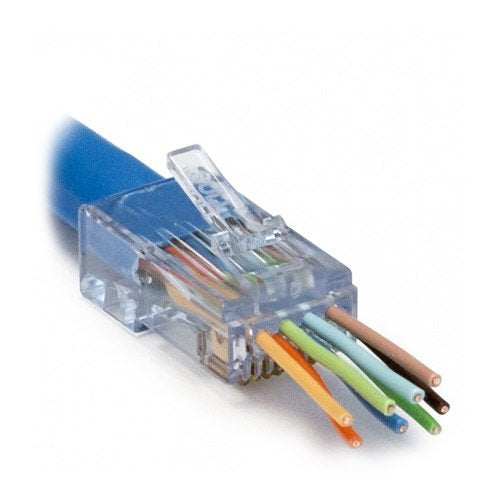 Platinum Tools 100047C CAT5e RJ45 Unshielded Pass-Through Connector, 50-Piece