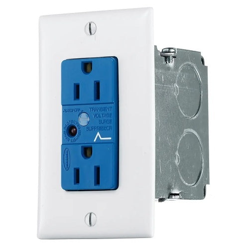 Hubbell NSOKPS 2-Gang netSELECT Cabinet Power Kit, 120VAC at 15A, Duplex Surge