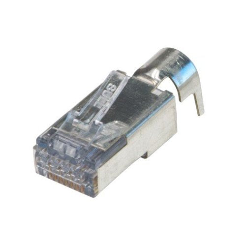 Platinum Tools 100025C ezEX44 Shielded CAT6 Connector with External Ground, Clamshell, 25-Piece