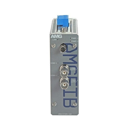 AMG Systems AMGFIB-2VR-S1B AMGFIB Series 2-Channel CVI / TVI / AHD / CVBS Video Receiver, Singlemode 20Km, 1-Fiber, B-Side