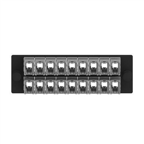 Panduit FAPH1812CGMPO Fiber Adapter Panel, 18 Key-Up / Key-Up MPOs, Type B, Horizontal, Charcoal Gray