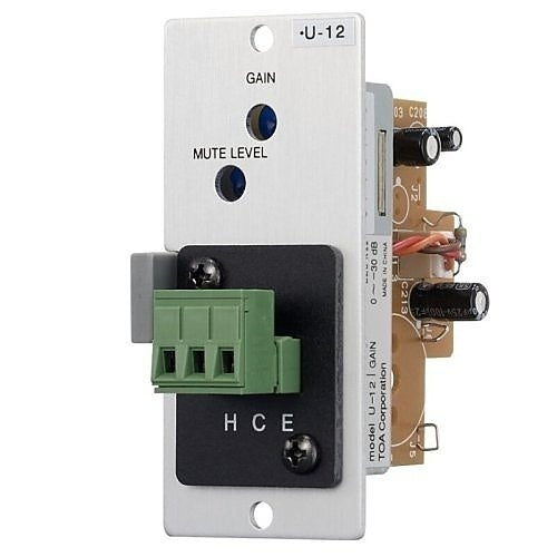 TOA U-12S TD00 Series Unbalanced Line Input with Variable Mute-Receive Depth with 3-Pin Terminal Block Connector