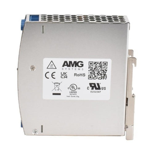 AMG Systems AMGPSU-I48-P120A-K Industrial Power Supply with DIN-Rail Mounting, 52VDC, 120W, Fault Relay Output