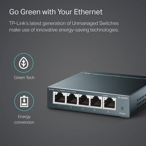 TP-Link TL-SG105 5-Port 10/100/1000Mbps Desktop Switch