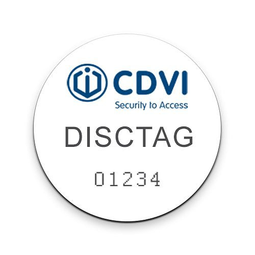 CDVI DISCTAG25 - PVC Adhesive Badge Image of CV-DISCTAG
