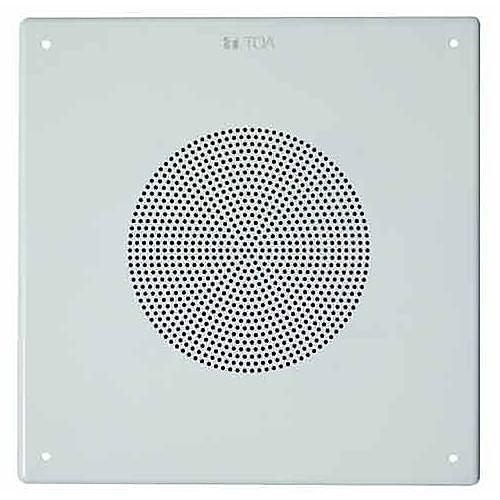TOA PC-580S AM 8\\" Square Ceiling Speaker, 10W, 97 dB, White