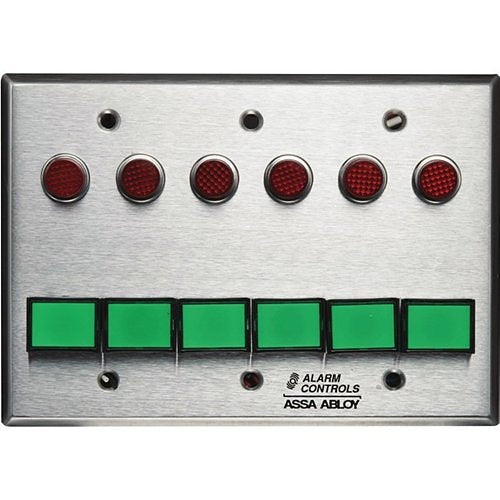 Alarm Controls SLP-6L 3G SS 6EA DSW-4 Illuminated Green 12V