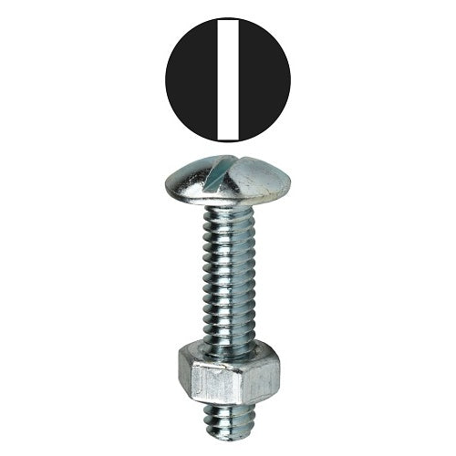 Dottie 316 Screw, 3/16\\" 10-24 [Clear] Slotted Truss Head Stove Bolts