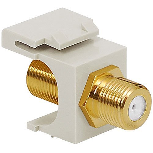 ICC 2 GHz F-Type Modular Jack with Gold Plated Connector in HD Style Image of H2-107BGCWH