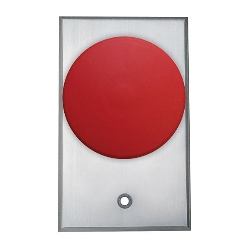 Camden CM-5080R Palm Switch Push / Turn Relay Mushroom, 1-Gang, External Cast Aluminum, Red