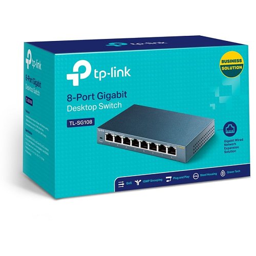 TP-Link TL-SG108 8-Port 10/100/1000 Mbps Desktop Switch