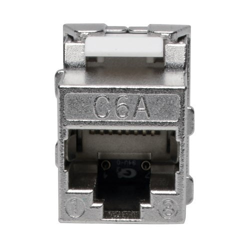 Tripp Lite N238-001-SH-TF Keystone Jack CAT6A/CAT6/CAT5e, RJ45, Shielded, Dust Cap - Toolless, PoE/PoE+ Compliant