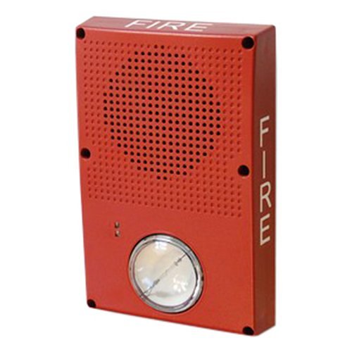 Edwards Signaling WG4RN-HVMHC Genesis WG4 Series 24VDC Horn Strobe, No Marking, High Candela, Clear Lens, Red