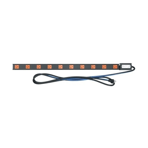 Middle Atlantic PDT-1020C-NS PDT Series Low Profile Vertical Power Strip, 20A, 10-Outlet Rack Mounted Power