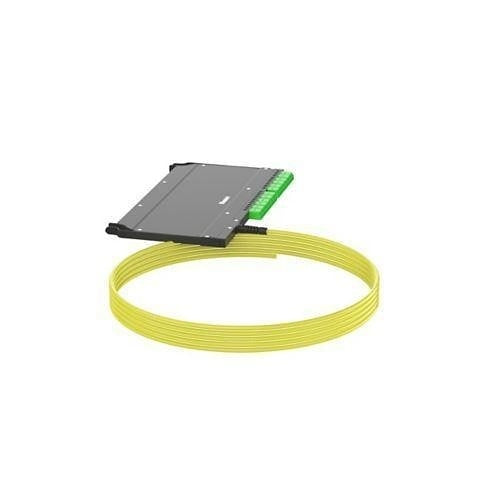 Panduit F9UYPZLNNSNF050 OS2 24-Fiber Single-mode Indoor Trunk Plenum LC/APC Front Access Tethered Cassette, Right Side, 50\'