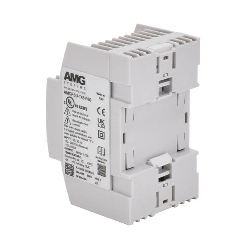 AMG Systems AMGPSU-T48-P60 Industrial Power Supply, DIN-Rail Mounting, 48VDC, 60W (1.25A)