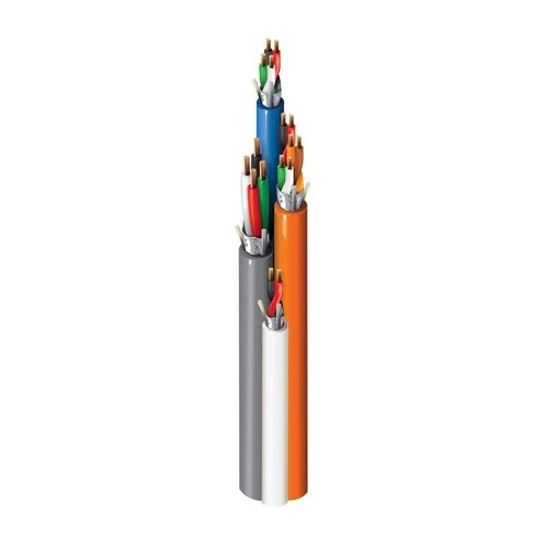 Belden 538AFS 0001000 18/3, 16/4, 18/4 and 18/2 Stranded BC Access Control Cable, Shielded, CMR, Banana Peel, 1000\' (304.8m) Reel, Multicolor