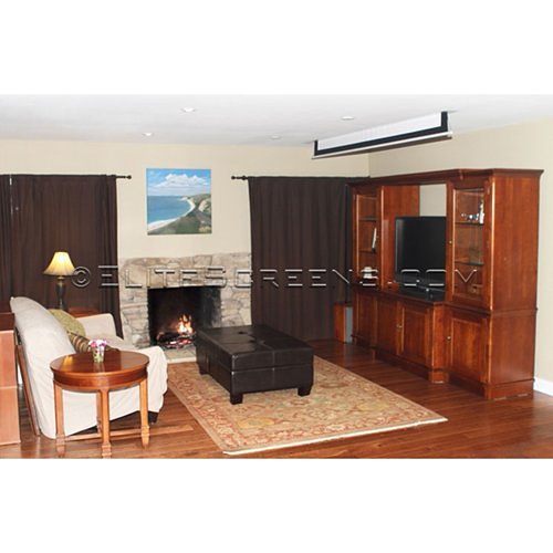 Elite Screens ITE120HW2-E8 Evanesce Tab-Tension Series 120\\" In-Ceiling Electric Motorized Front Projection Screen with 8\\" Top Drop, CineWhite