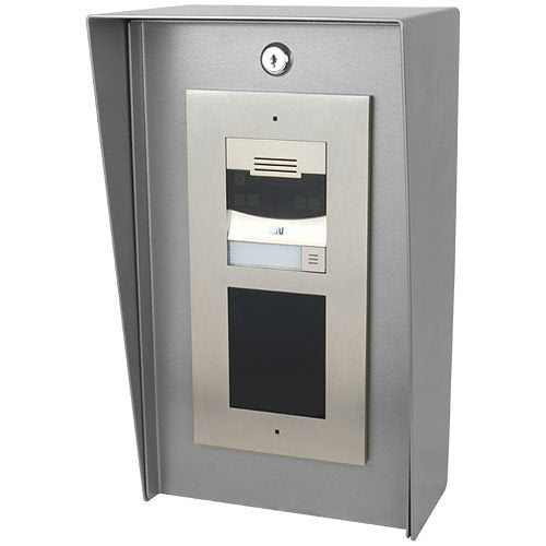Pedestal Pro 814HOU-PRO-001-304 8" 14" Portrait Stainless Housing, brushed #4 finish, 14 gauge #304 stainless steel, 3" deep back box, 3.5" overhang