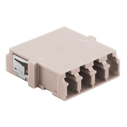 Hubbell FANLCQSC6BE Fiber Optic Cable Connector, LC Quad Snap Mount Zirconia, Pack of 6