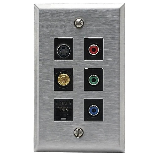 Hubbell SSF16 Wall Plate, Stainless Steel