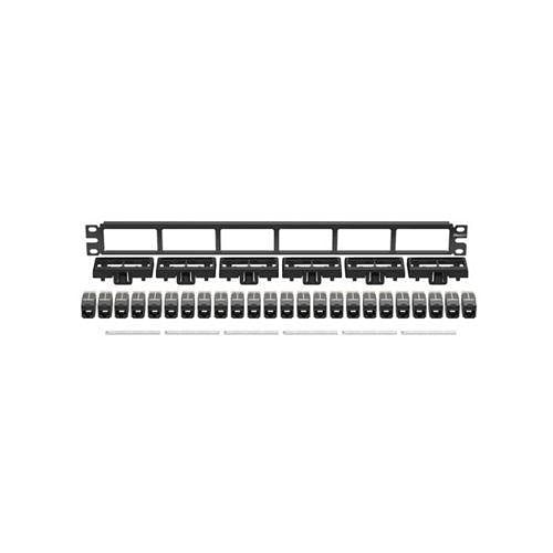 Panduit CPPKL6G24WBL Network Patch Panel, 24 Port CAT 6 TX Modular Kit